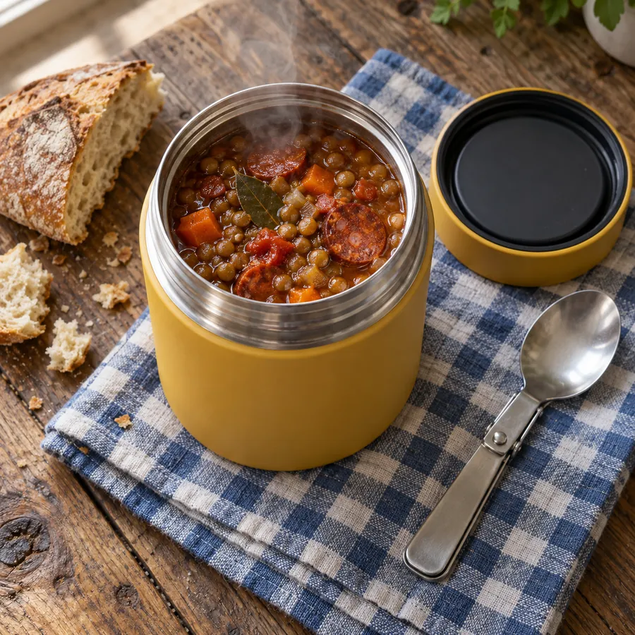 Termo para comida Recreo 500, Mostaza